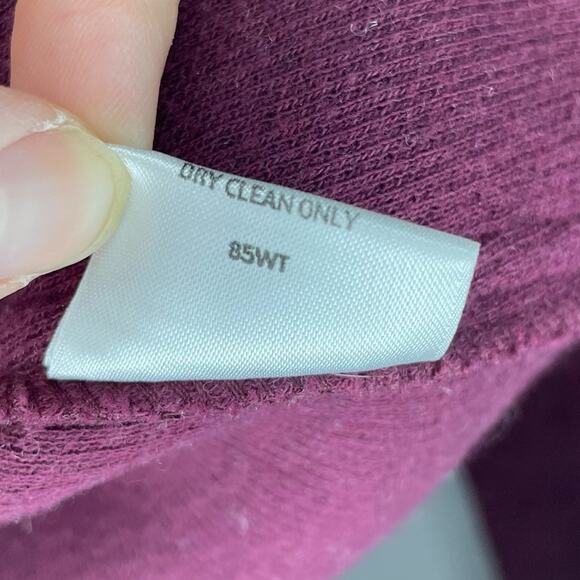 Eileen Fisher Burgundy One Button Wool Jacket Size S - Picture 4 of 5